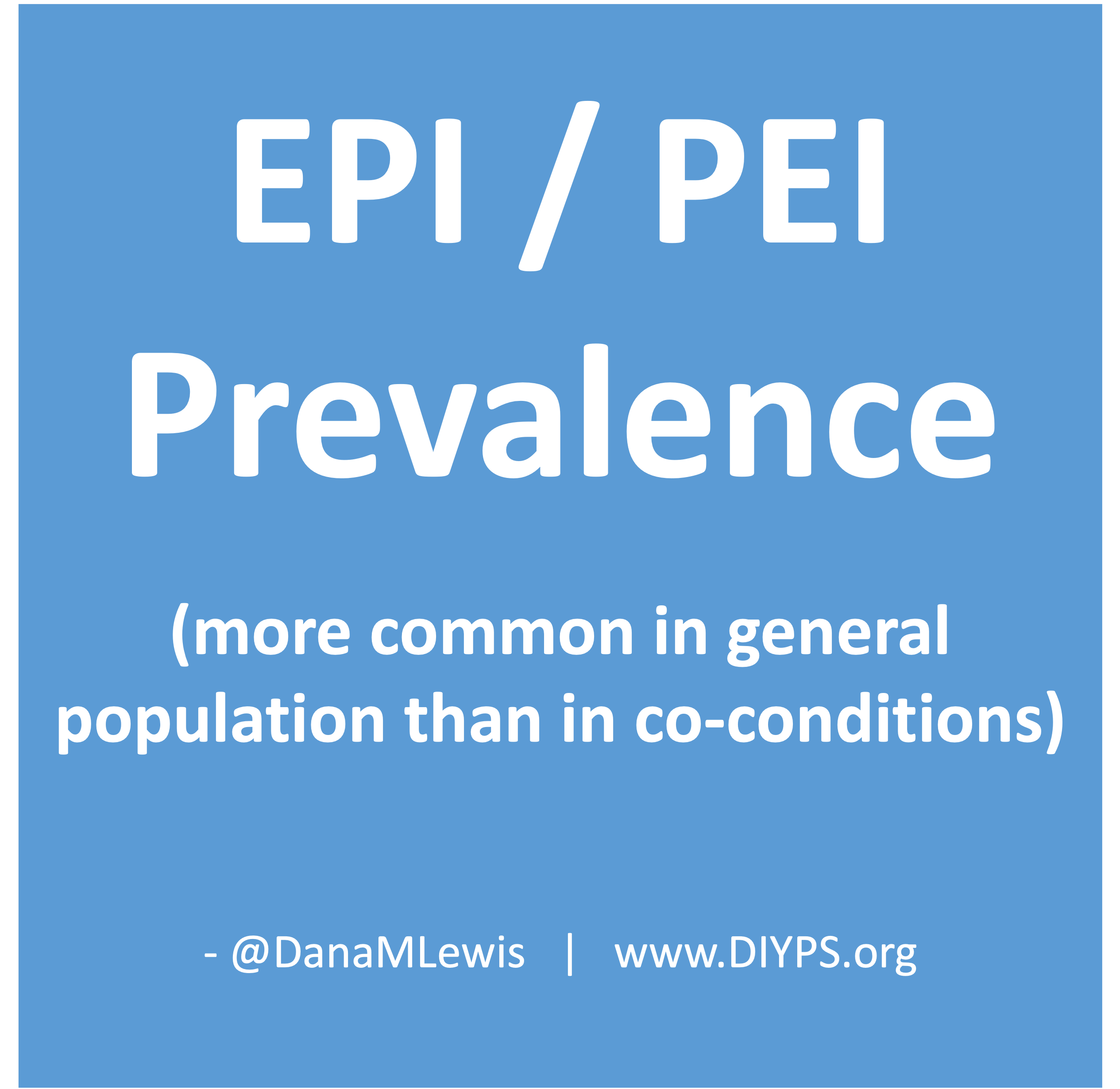 A systematic review shows EPI prevalence is more common in the general population than in co-conditions